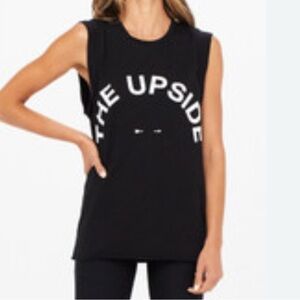 The Upside Black Graphic Muscle Tee